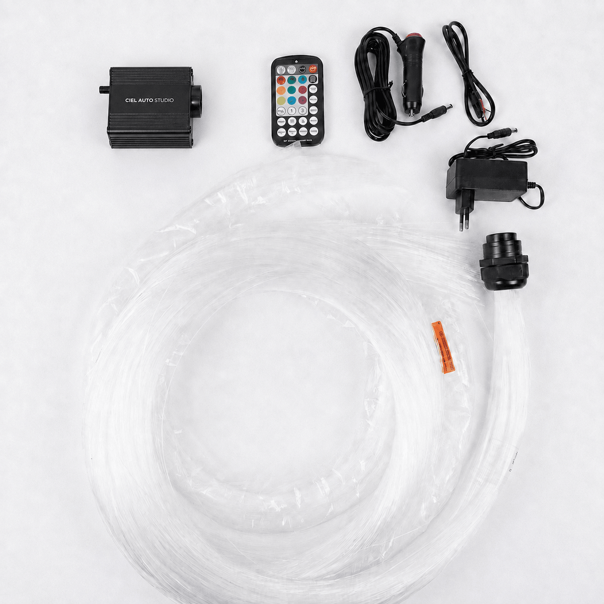 Kit 600 étoiles mono-ton Ciel Auto Studio — kit ciel étoilé fibre optique une teinte pour pavillon de voiture