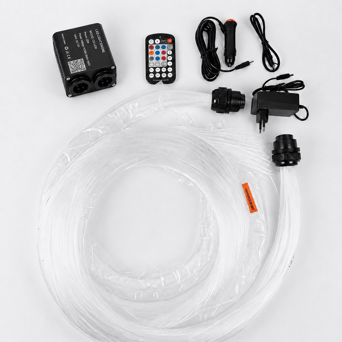Kit 900 étoiles bi-ton Ciel Auto Studio — contenu du pack ciel étoilé fibre optique deux teintes